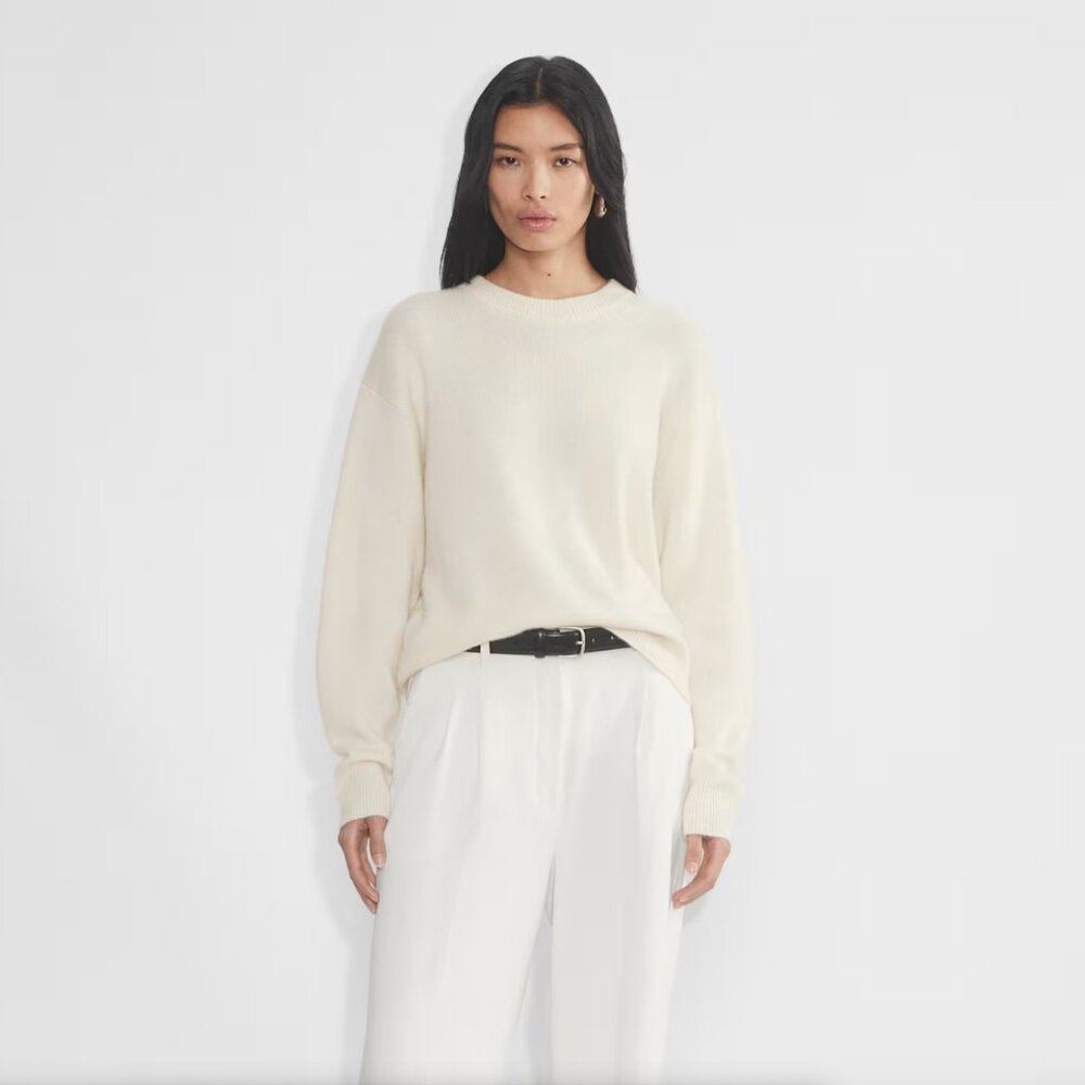 Aritzia Essential Cashmere Relaxed Crew Sweater